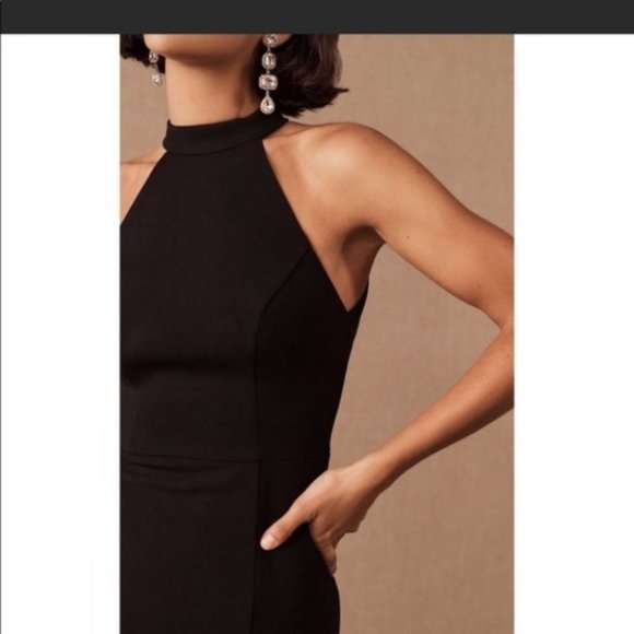 BHLDN Montreal Crepe Maxi Dress Black - Picture 6 of 9